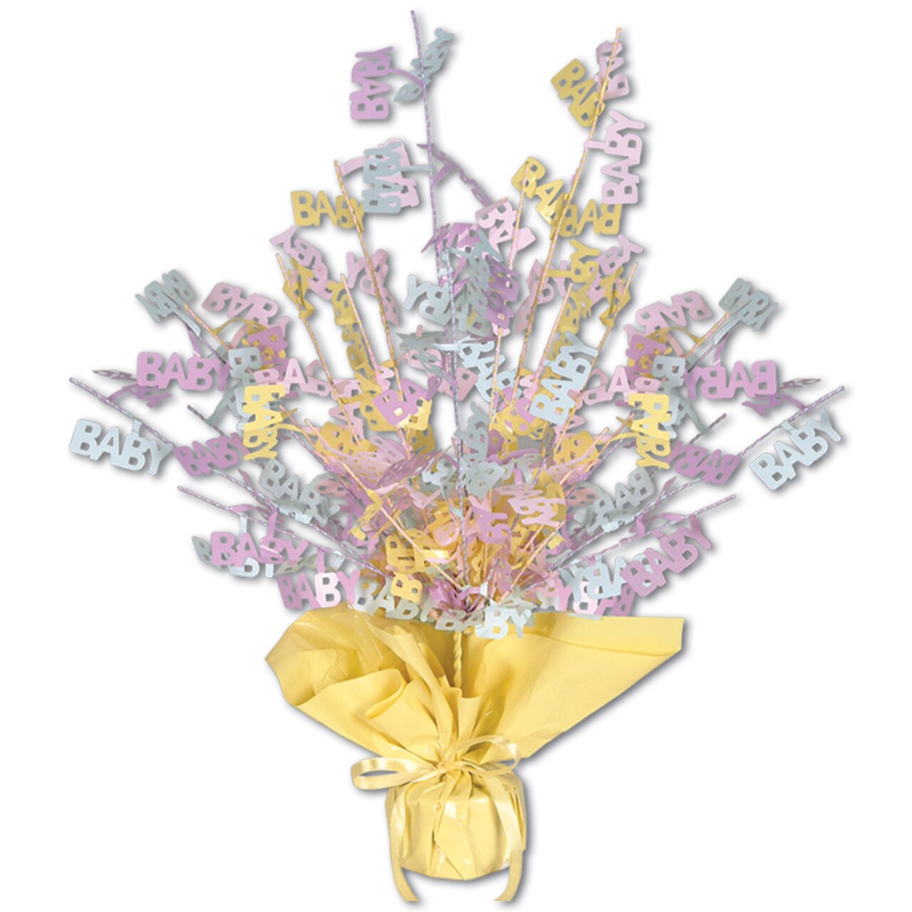 Beistle 15in. Baby Shower Gleam N Burst Centerpiece - 12 Pack